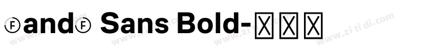 FandF Sans Bold字体转换
